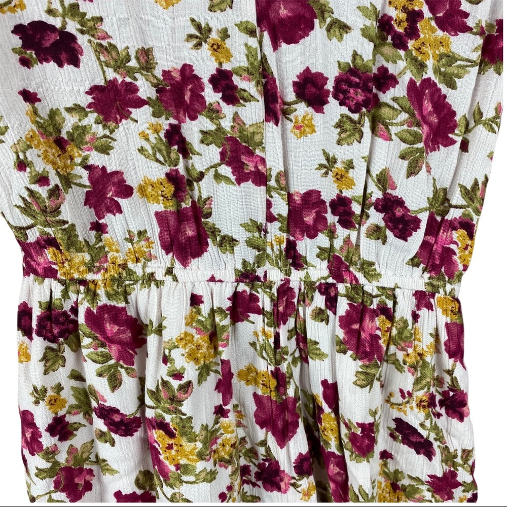 American Eagle AEO White Pink Floral Romper XS - Picture 10 of 14